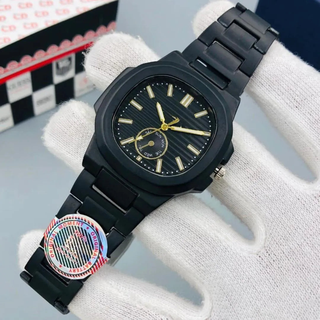 Men's Square Analogue watch with Chain Strap⌚